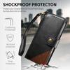 Compatibil cu iPhone 17 16e 16 15 14 13 12 Pro Max Husa Tip Portofel, Blocare RFID Suport 3 Carduri Suport Kickstand Rezistent la Șocuri, Curea de Încheietură
