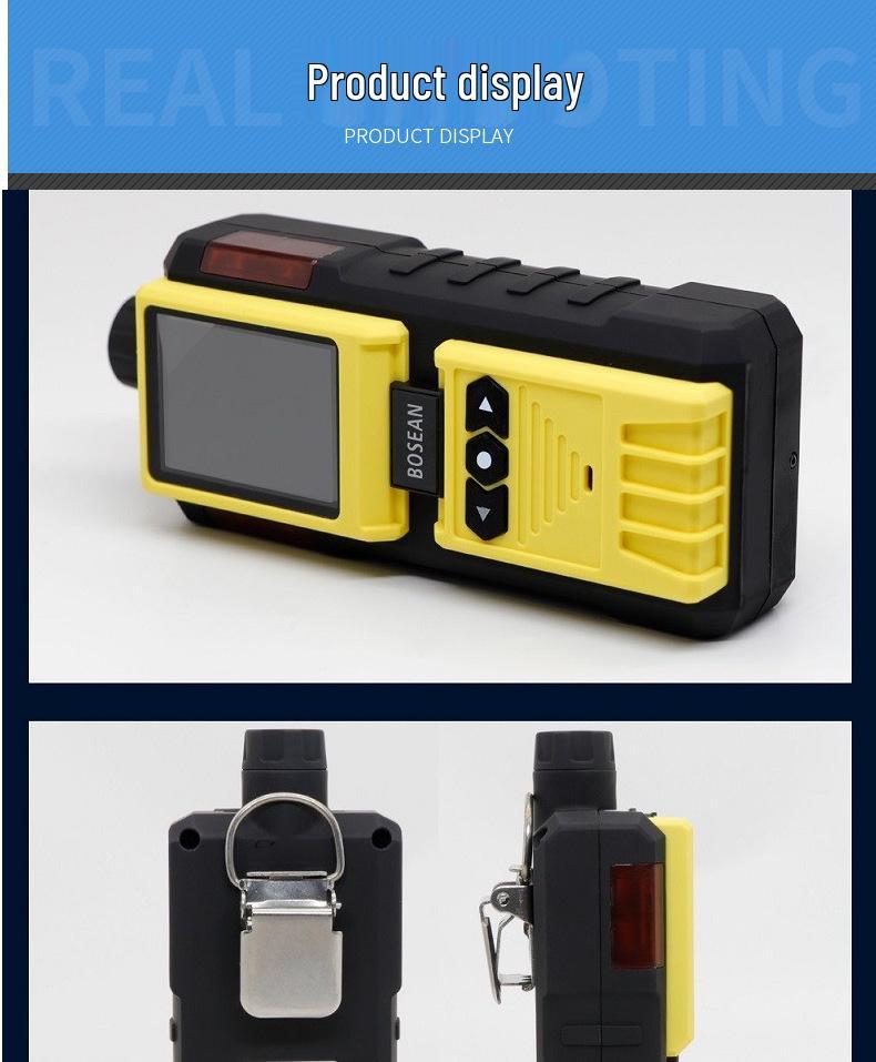 4-in-1 Gas Detector: Oxygen, Hydrogen Sulfide, Carbon Monoxide, Flammable Gases