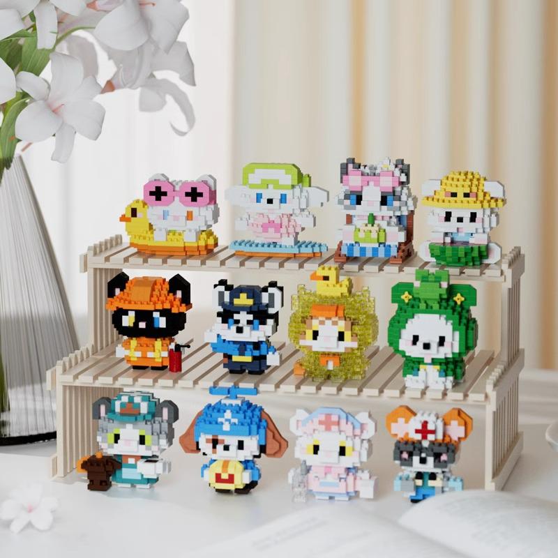 Children's Micro-Particle Building Block Animal Figurines: Creative Assembled Toys for Boys and Girls