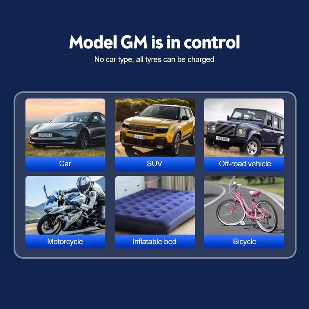 Tire Inflatable Pump 150PSI LED Digital Air Pump Portable Car Wireless Pump Air Compressor For Car Motorcycles Bicycles