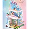 Music Dessert Shop Bar Scene Assembly Building Block Model Ornament Desktop