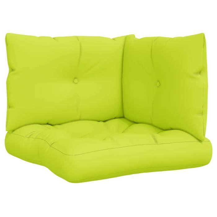 VidaXL Pallet Cushions Set of 3 Bright Green Fabric 360867
