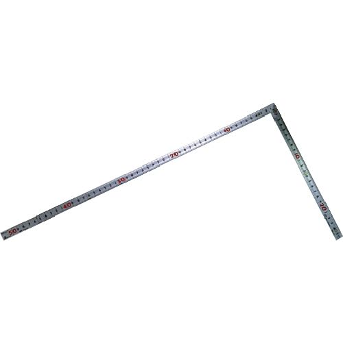 Shinwa Sokutei Curved Ruler, Same Thickness, Same Size, Silver, 50cm, with Magnet, 10175