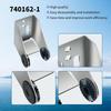 Transom Transducer Mounting Bracket with Round Holes and Long Adjustment Slot, Silver-Tone Metal Hardware Kit for XNT 9 20, XNT 19 20 T, XNN 14 20 T