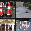 Red and White Diagonal Reflective Warning Tape Sticker