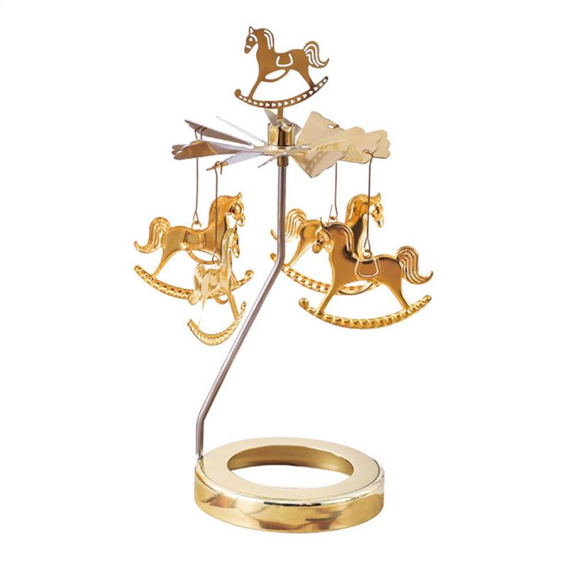 Rotary Candle Tray Thermal Candle Stand Candlestick Rotating Round Tray Revolving Lantern Romantic Candlelight Dinner Ornaments