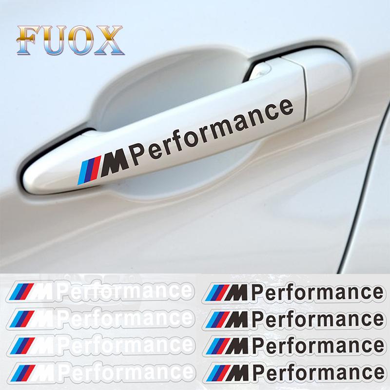 4pcs Car Door Handle Transparent 3D Stickers For BMW M M3 M4 M5 E39 E60 E90 E46 E36 X1 X5 X3 X7 X6 F10 F20 F30 G20 G30 Performance
