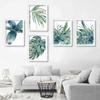 Tropical Palm Leaf Leaves Poster Watercolour Botanical Fern Monstera Print Canvas Painting Wall Art Picture for Room Home Decor