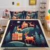 Christmas Printed Home Bedclothes Microfiber King Size Bedding Set Cover Children Superior Duvet Cover Set