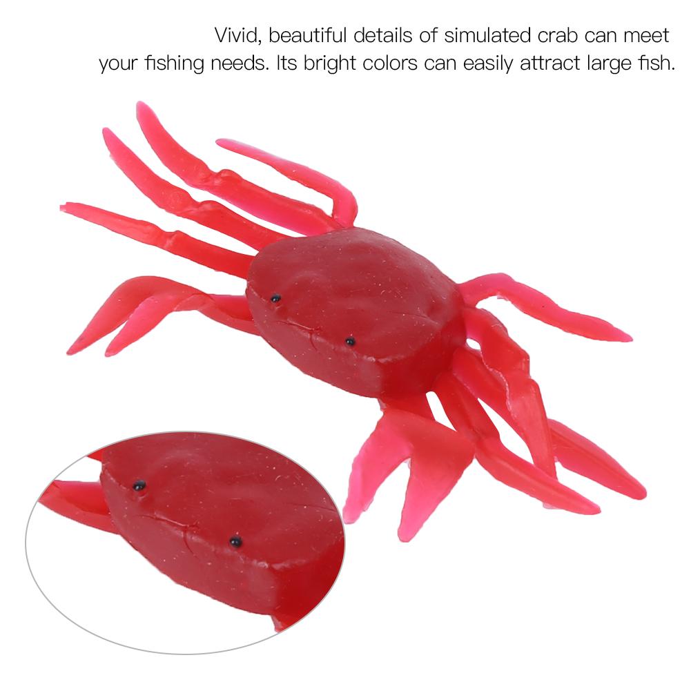 5Pcs Artificial Simulation Three Dimensional Crab Shape Soft Lure Bait Fishing Tackle