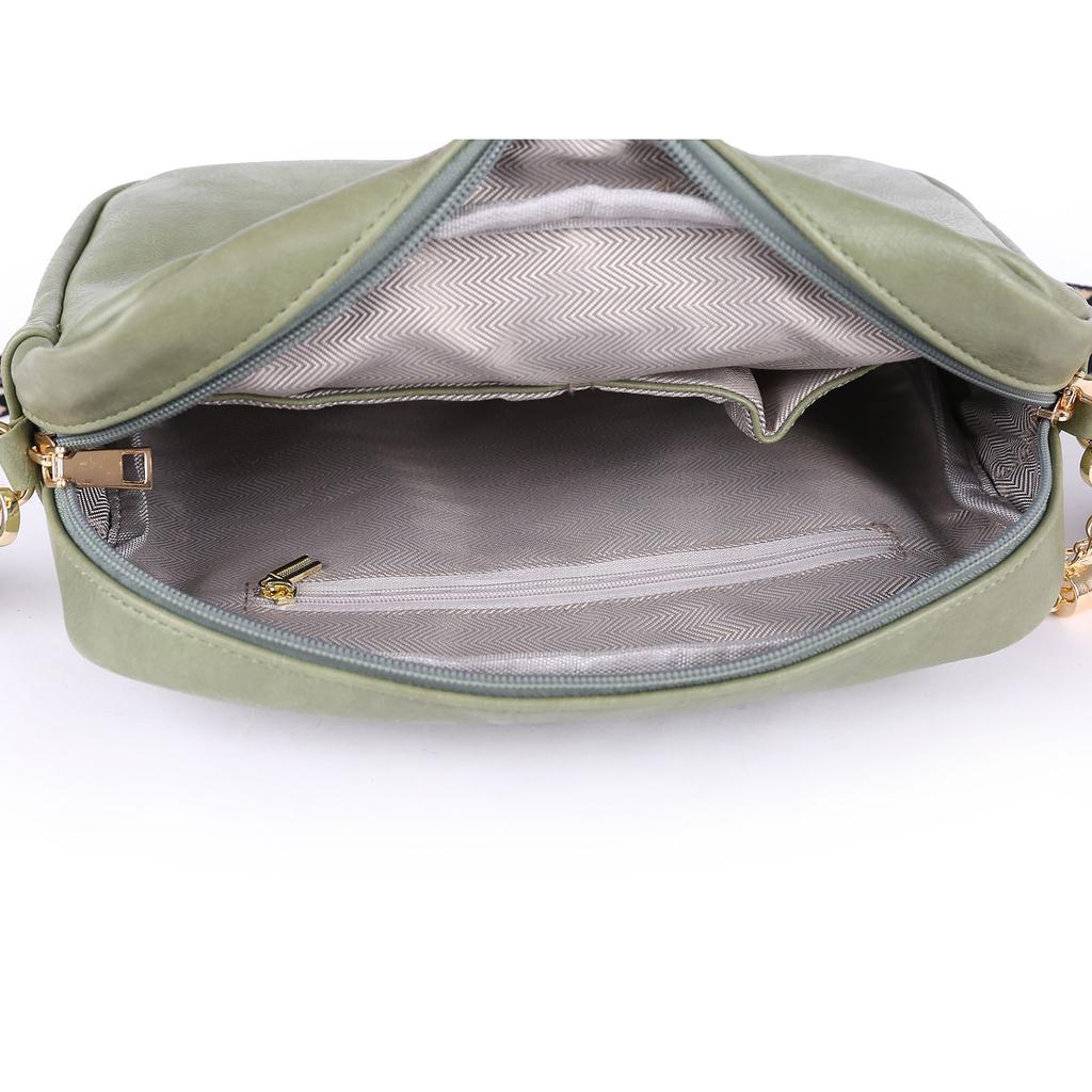 Women's Leopard Guitar Strap Crossbody Bags PU Leather Bag All-matching Shoulder Bags Retro Tassel Messenger Bag Purse