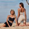 Color Block Spaghetti Strap Sport Set: U-Back Vest for Fitness, Yoga, Pilates.