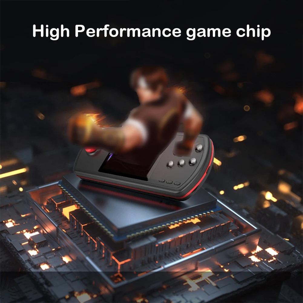 D22 Handheld Game Console with Dual System, Linux + Android, 3.5 Inch IPS Screen, Built-in 5000 Classic Games, Support AV Dual/Single Player