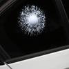 1PC Car PET 3D Sticker White Ball Hit Glass Window Windshield Sticker 15cm x15cm
