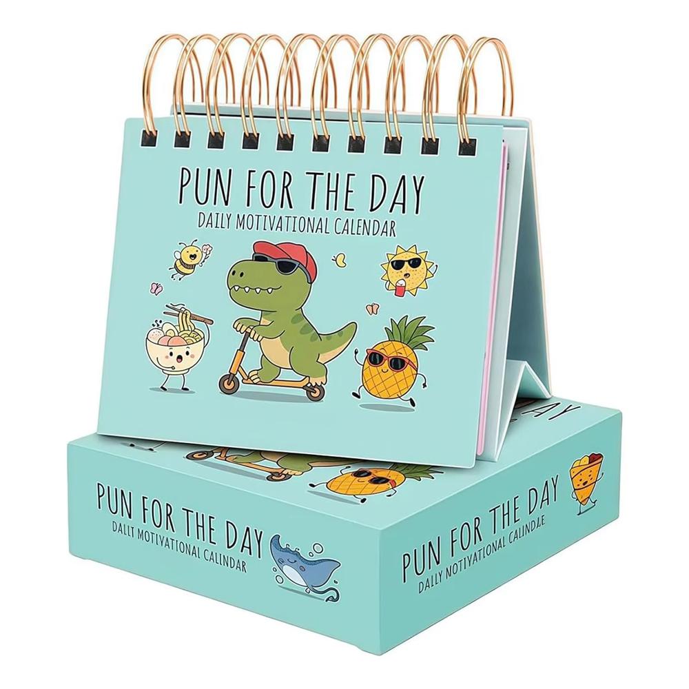 

2026 Punny Motivational Desk Calendar Funny Pun Flip Calendar Daily Tear Off Desk Calendar With 365 Daily Day to Day Calendars