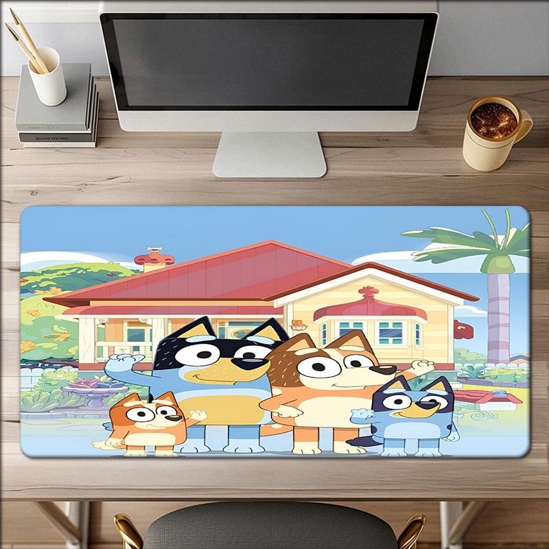 Bluey Theme Mouse Pad, Non Slip Rubber Base, Multifunctional Office & Home Decor, Perfect for Workspace Personalization.