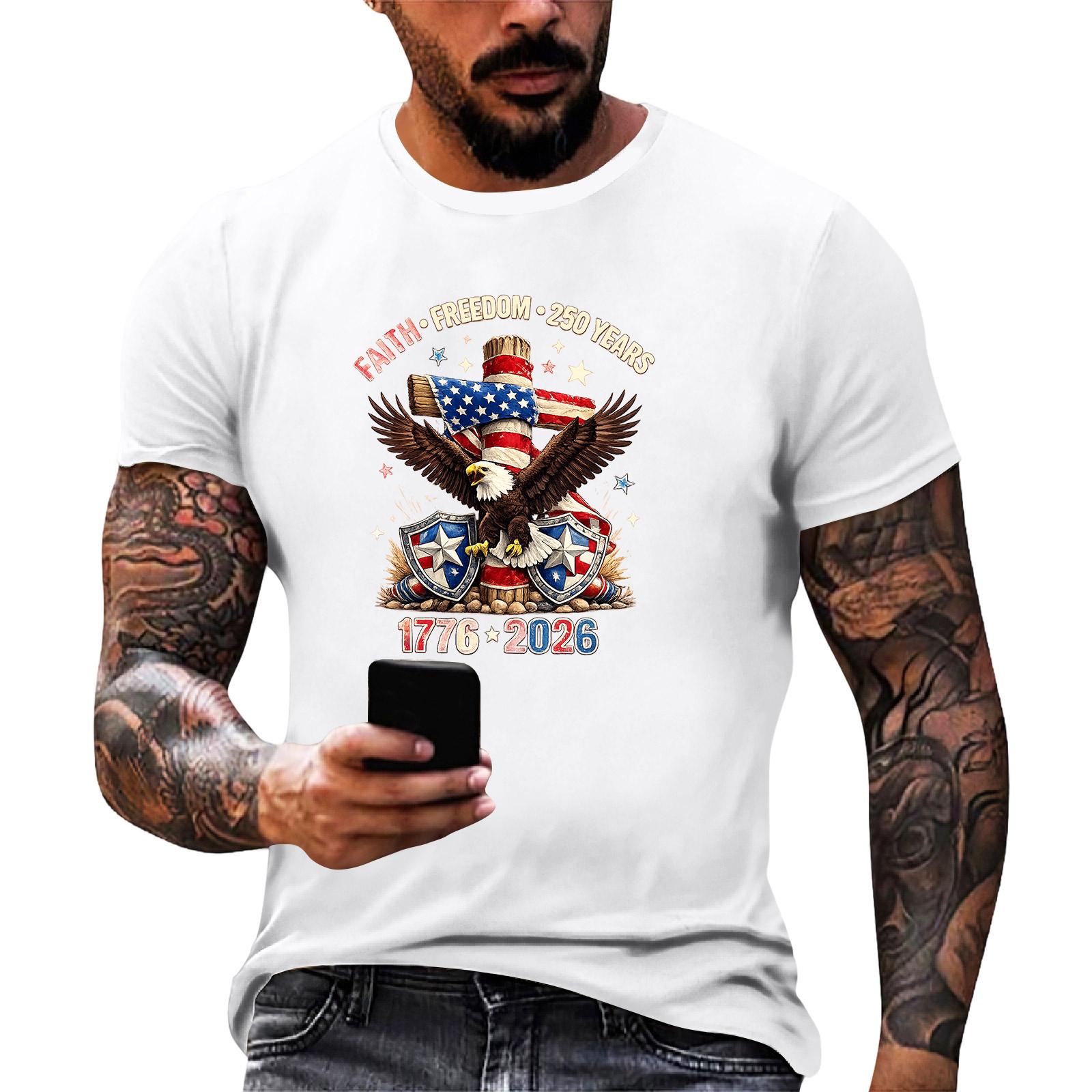 

Men s Loose Fit Sleeveless Shirt Independence Day Graphic Print Casual Tank Top Summer Muscle Tee L