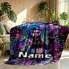 Custom Name Personalized Jinx League of Legends Print Blanket, Home Decor, Bedroom, Sofa, Camping, Couch, Gifts for Birthday Christmas