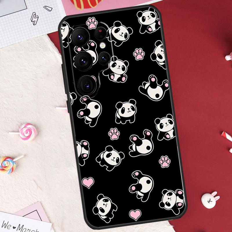

Cartoon Panda Case For Samsung Galaxy S21 S22 S23 S24 S25 S26 Ultra S10 S25 Plus S25 FE S20 FE Cover Shell Galaxy S21 Plus