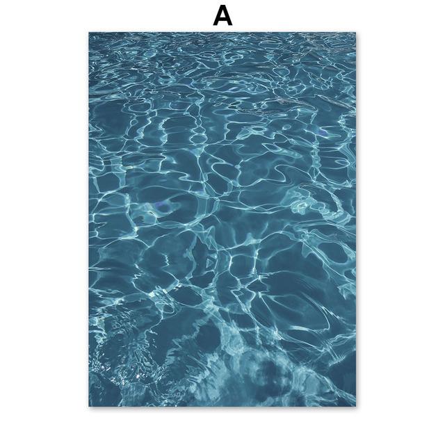 Wall Paintings Room Decor Blue Quote Wall Art Nordic Home Decoration Modern Pictures for Living Room No Frame