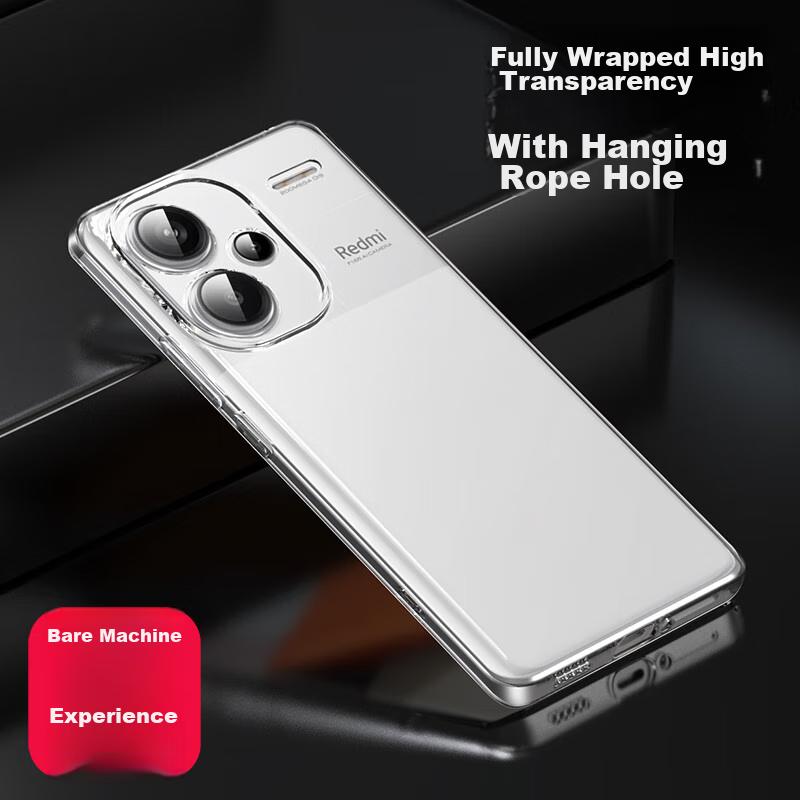Redmi Note 13 Pro+ Phone Case, Transparent Full Coverage Ultra-Thin Shockproof Anti-Fingerprint Soft Case for Redmi Note 13 Pro+, Simple Design