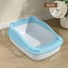 Cat Toilet Anti-Splash Litter Box and Bedpan Pet Sandbox for Kitties Simple Cleaning Safe Practical Essential Pet Cat Supplies