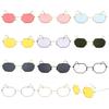 Volety Sunglasses For Women Men Summer Uv400 Metal Frame Sun Glasses Gray Pink Red Purple Red Yellow Lens Eyewear
