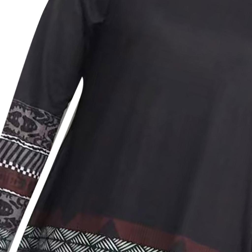 Women's Casual Fashion Spring And  Long Sleeve Round Neck Printed Dress