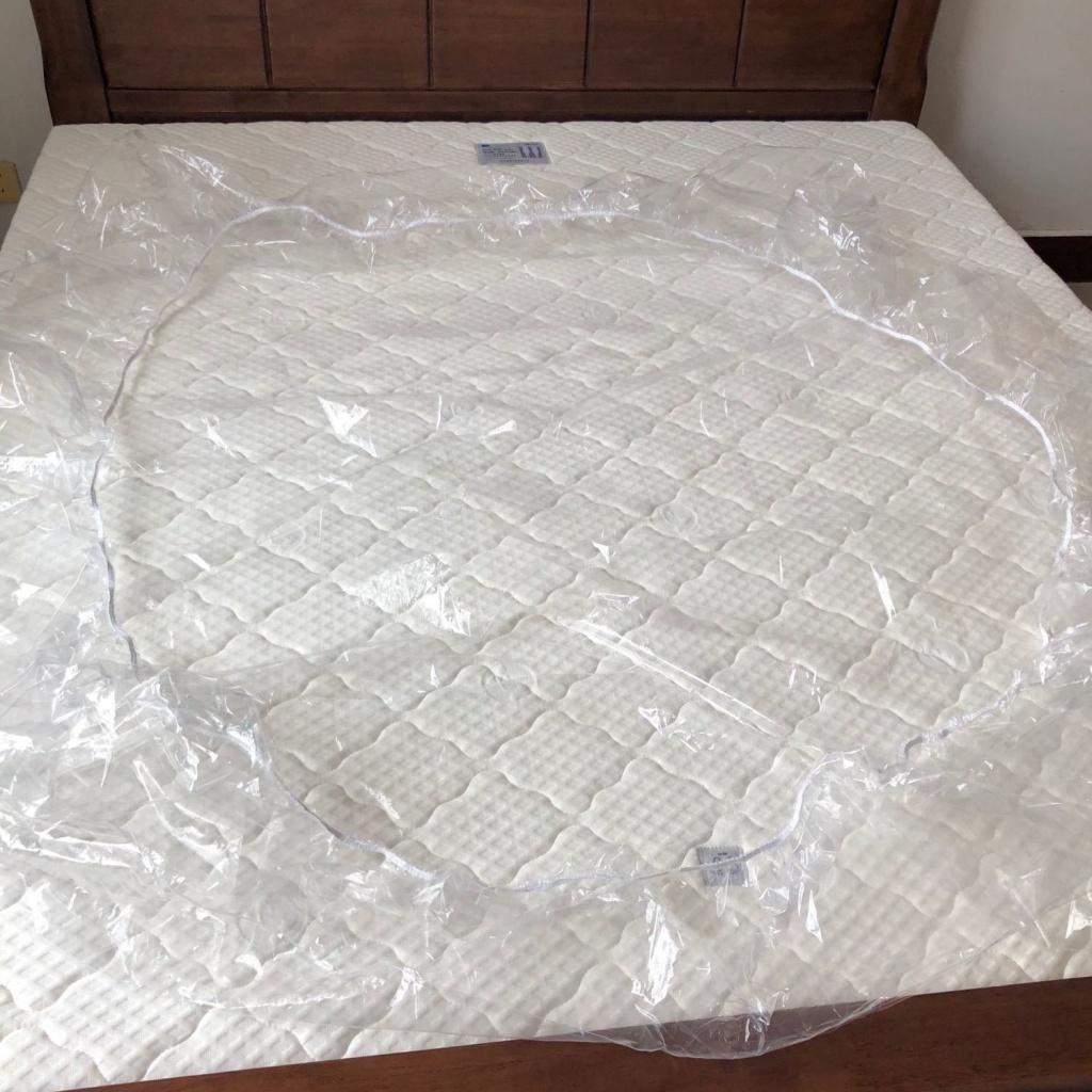 [Heavy Duty] Waterproof Transparent Mattress Protector Elastic Fitted Sheet Dustproof Anti-Fouling Bed Cover Fit 5-27cm Mattress 90x200cm+27cm