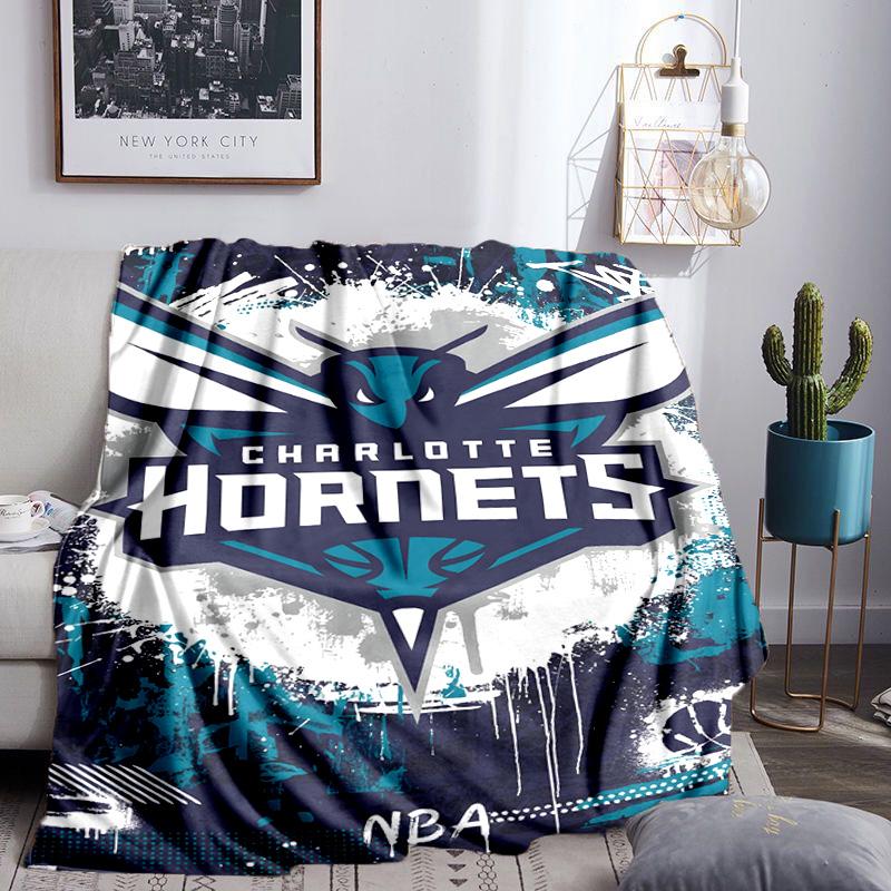 Charlotte-Hornets Logo Blanket Lightweight Flannel Bedding Blanket Perfect for Travel, Camping, Living Rooms, Offices, Sofas, Fan Christmas gift