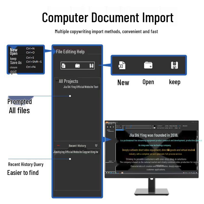 JiaShiYing JS20PLUS 20-inch Portable Teleprompter