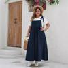 Autumn and Winter Women's Dress Plus Size Elegant Fashion Solid Colour Halter One-piece Dresses