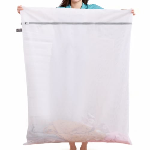 Kimmama Laundry Net Mesh Washing Bag, Extra Large Washing Bag for Washing Machines, Quilts, and Curtains, 90x110cm