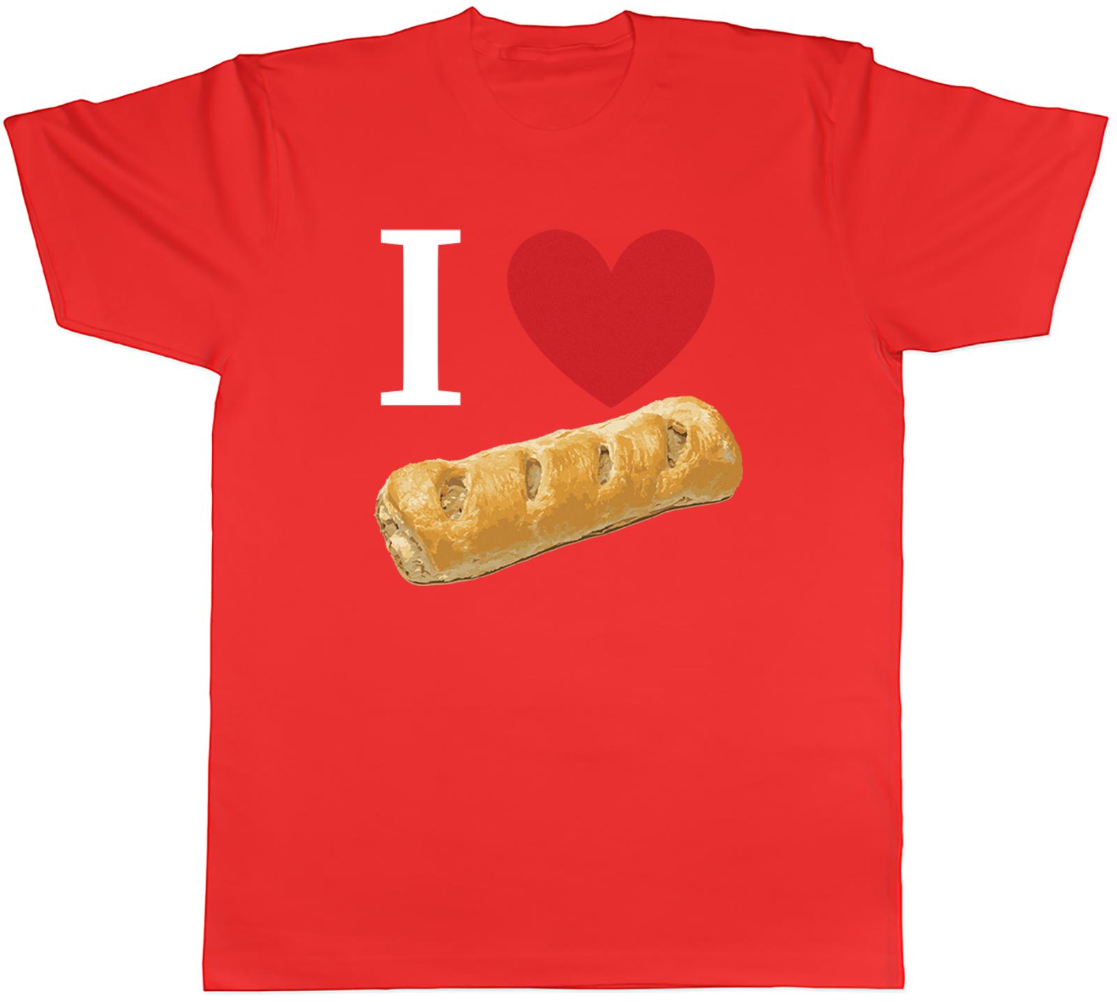 I Love Sausage Roll Unisexs TShirt Baked Goods Lover Tee Gift S
