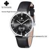 WWOOR 8808 Men's Quartz Watch - Waterproof, Leather Strap, Calendar Feature, Business Style
