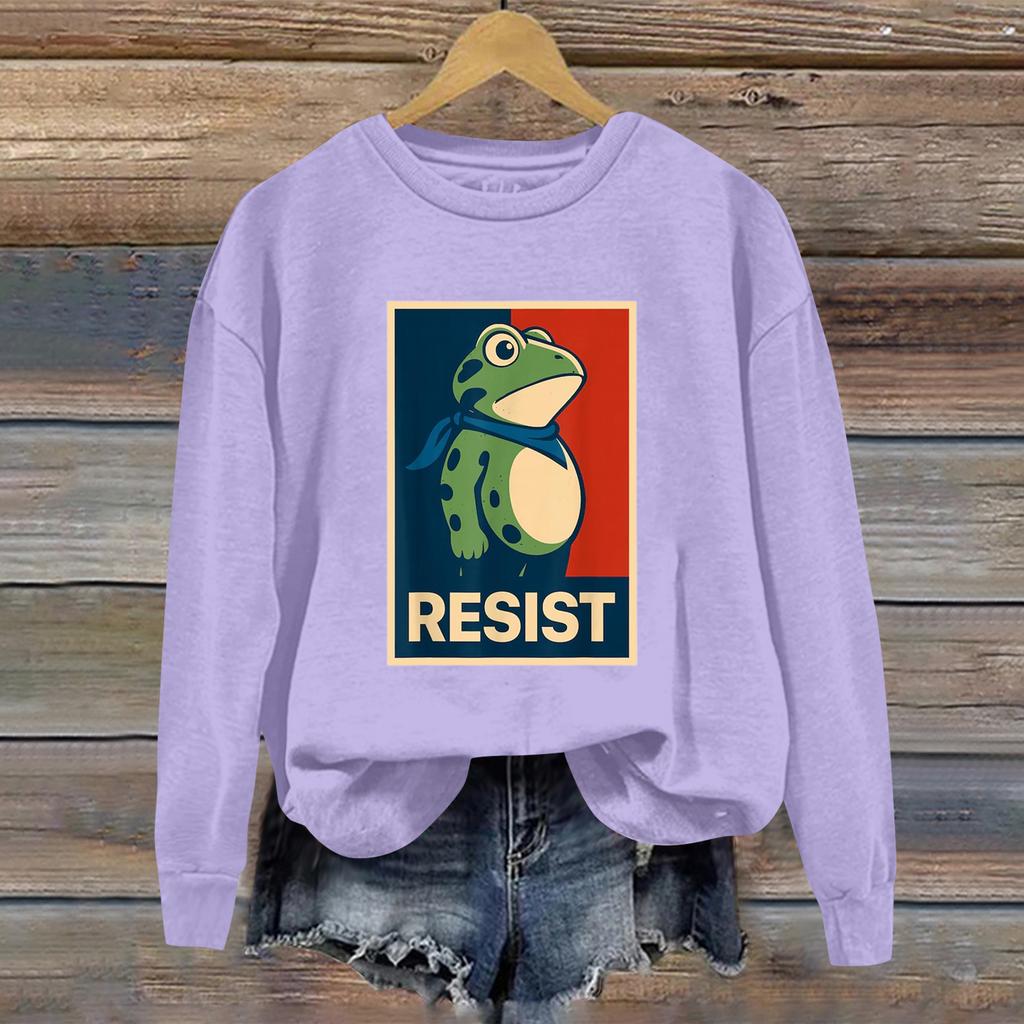 Women's Fashion Daily Versatile Casual Sweatshirts Long Sleeve Round Neck Top Sweatshirts