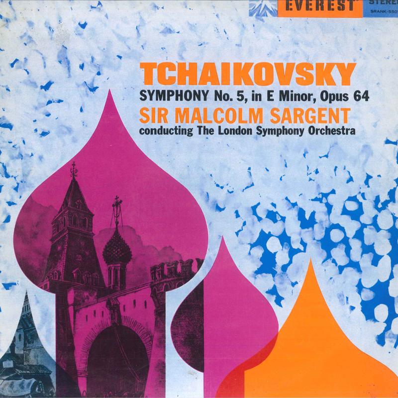 LP Record SIR MALCOM SARGENT THE LONDON SYMPH - Tchaikovsky Symphony No.5 In E Mino SRANK5507 EVEREST Japan Classical Used