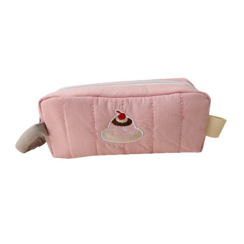 Pen Bag Embroidered Cosmetic Bag Stationery Box High Quality Embroidery Pen Case For Travel School Makeup
