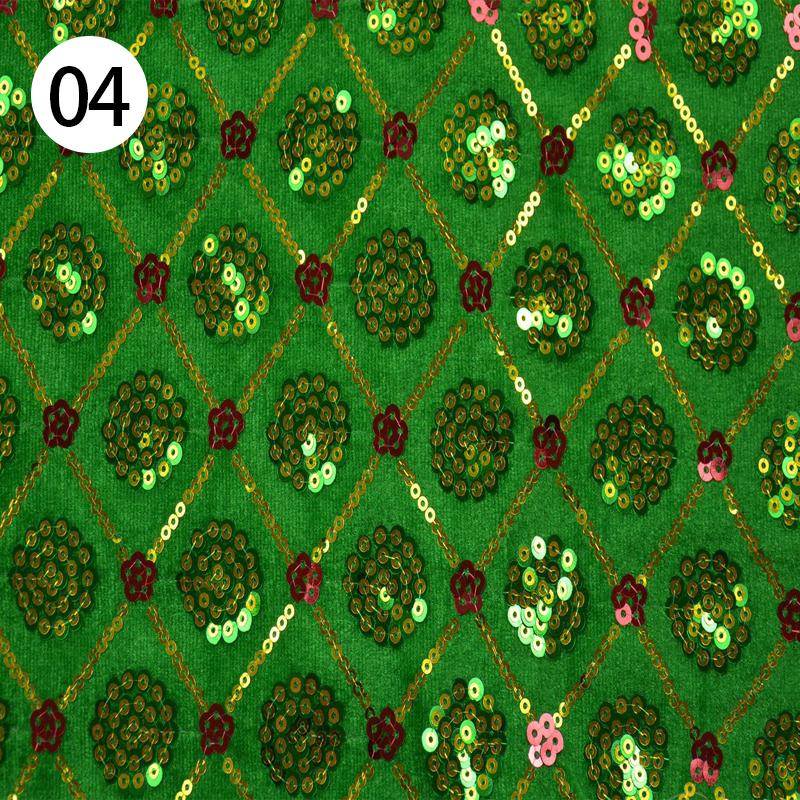 1 Yard Samt Paillettenstoff Weihnachten Schneeflocke Bestickter Stoff DIY Weihnachtsbekleidung Schuhe Hüte Chinesisches Neujahr Handarbeiten