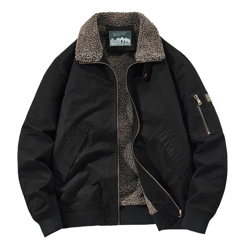 

Зимнее хлопковое пальто для мужчин с бархатной утолщенной хлопковой курткой для мужчин с капюшоном из овечьего бархата для мужчин большого размера рабочая хлопковая куртка 5XL