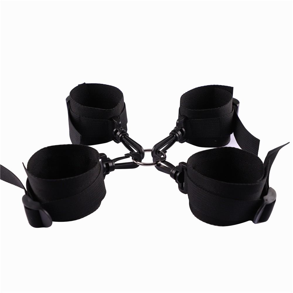 VaHppy Bed Sex Bondage 5 Colors Nylon 5CM Gift Eye Mask Handcuffs Foot Cuffs High Quality Product Couple Adult Sex Toys SM BDSM