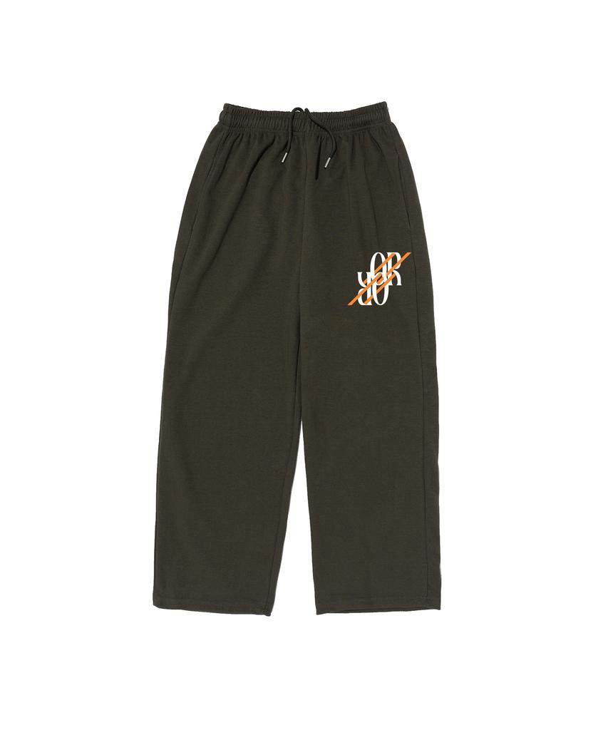 O Under R Reverse Or Logo Wide Pants (Khaki)