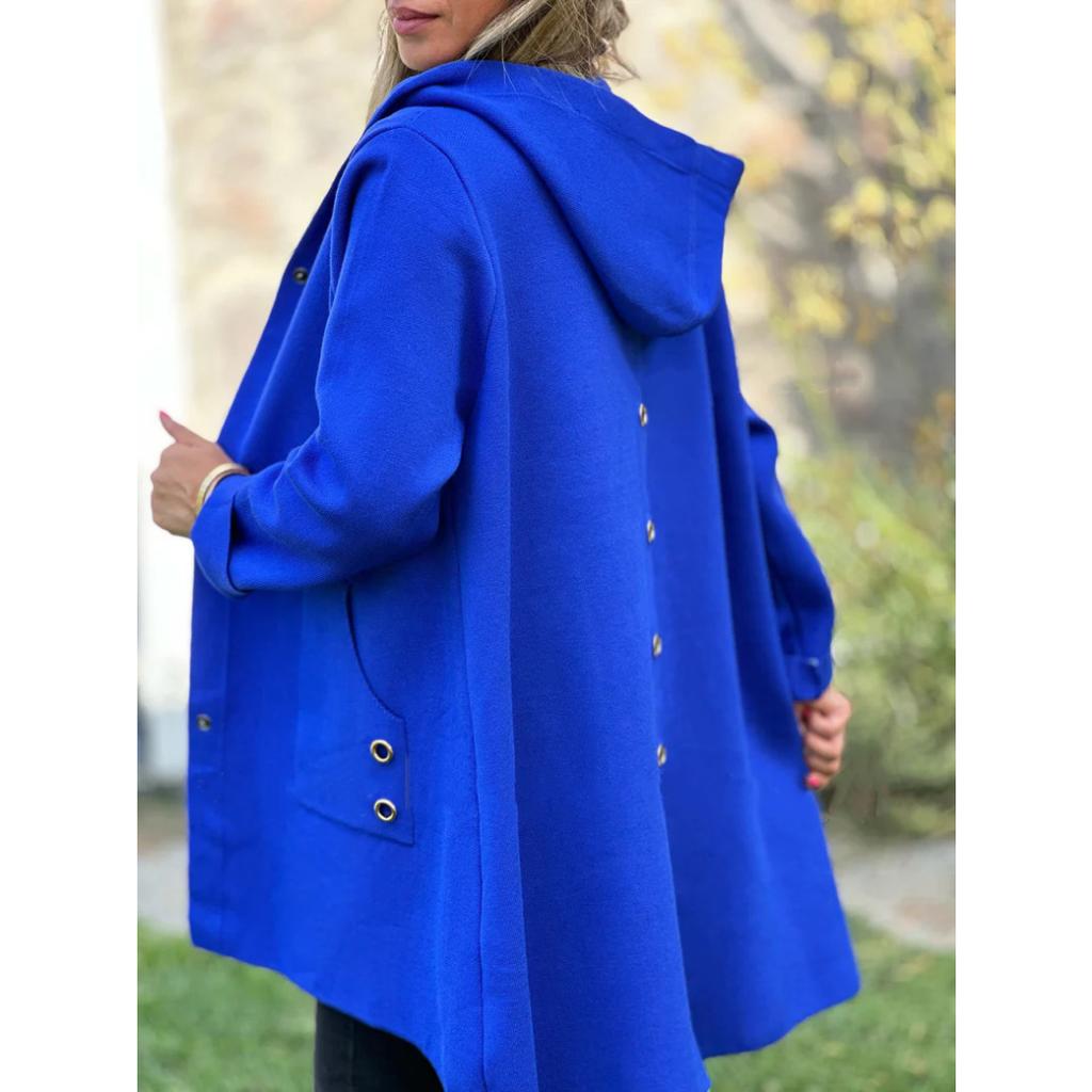 2025 Storm-Ready Hooded Jacket - Single-Breasted Melton Wool Blazer W/ Quilted Lining, Smart Casual Urban Outerwear for Work to Weekend