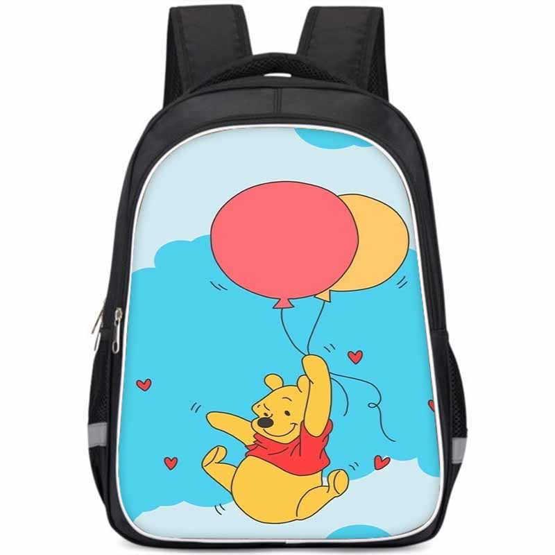 Winnie The Pooh Large Capacity Lightweight 3d School Backpack For Kids And Students Unisex Oxford Fabric