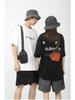Men's Nylon Color Block Motorcycle Crossbody Bag - Trendy Japanese & Korean Casual Sports Style