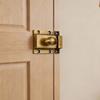 Metal Cabinet Fastener Lock with Receiver Plate for Drawer Fronts, Mounted Cupboard Hardware for Either Opening