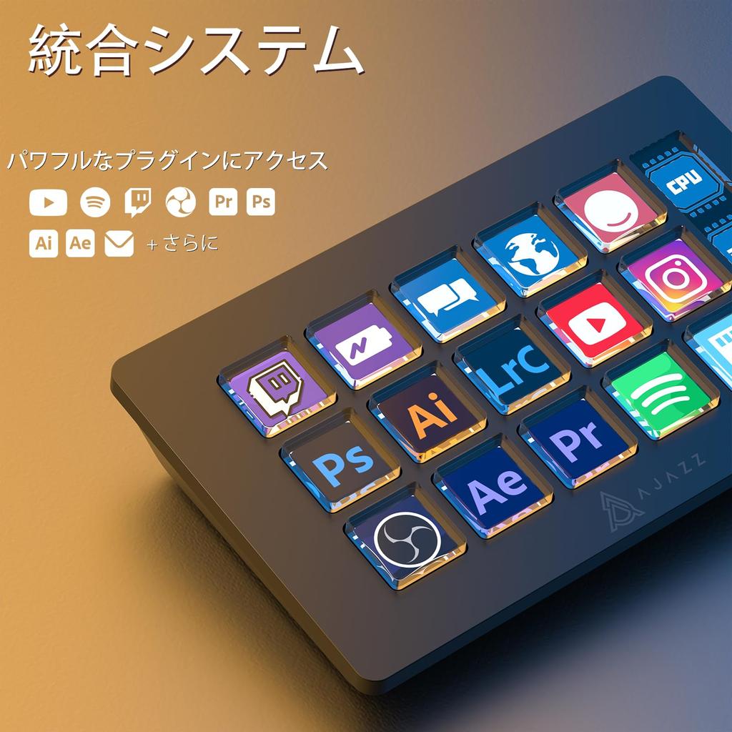 MAMBASNAKE x AJAZZ AKP153 Studio Stream 15 Macro Trigger Actions in Apps and Software Like Custom Console for Live Video Deck, Controller, Keys, OBS,