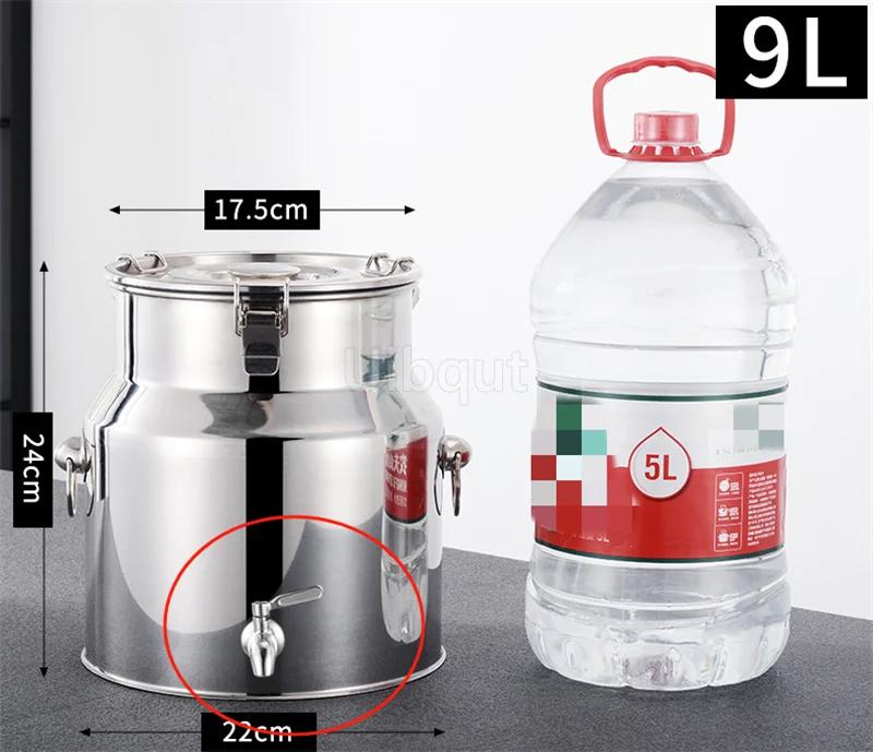 Tank Edible Oil Tank Peanut Milk tea Wine Sealed Tank Brewing Fermentation Stainless Steel Sealed Barrel with Faucet ransport