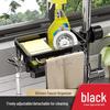 Multifunctional Kitchen Sink Organizer: Dishwashing & Vegetable Washing Basket with Storage Rack