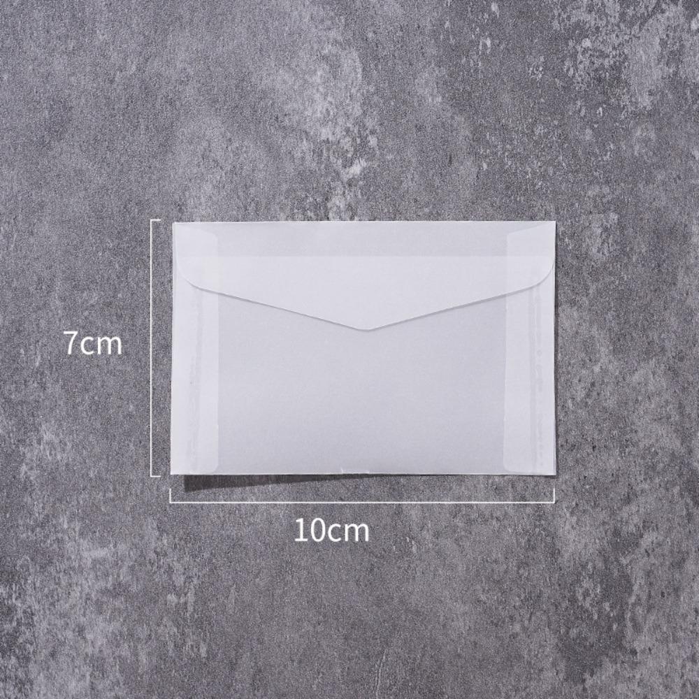 50Pcs/Pack Matte Frosted Vellum Paper Envelopes Simple Wedding Invitation Pouch  for Photos Storing